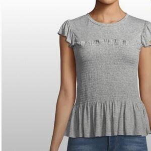 Rebecca Taylor Smocked Jersey Top